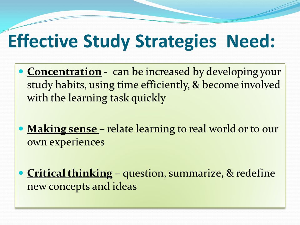 2 Important Strategies for Effective Studying